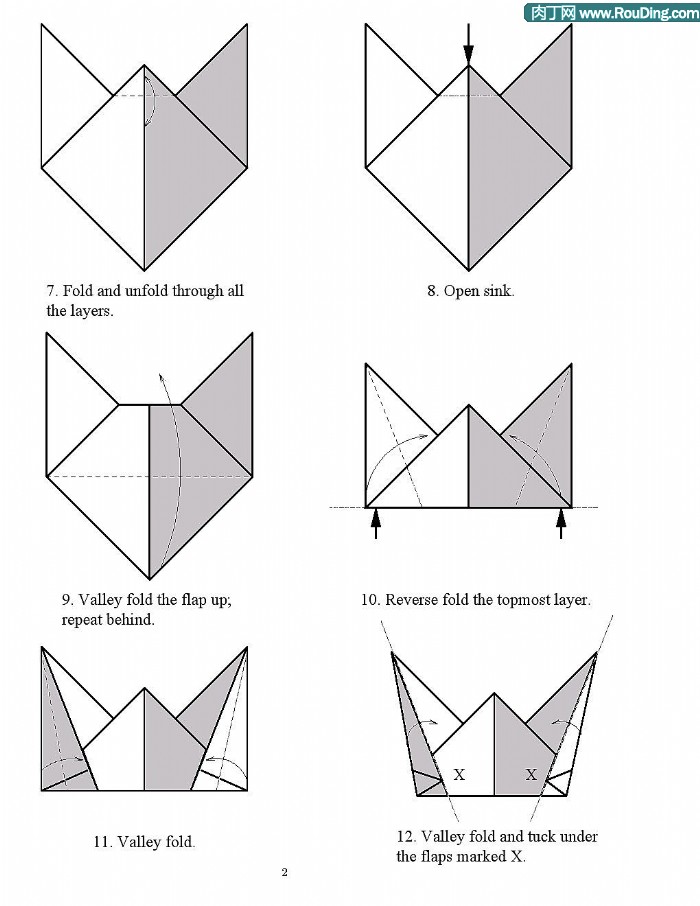 origami hat diagrams