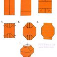 Origami lantern diagram