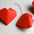 Paper heart origami 3d